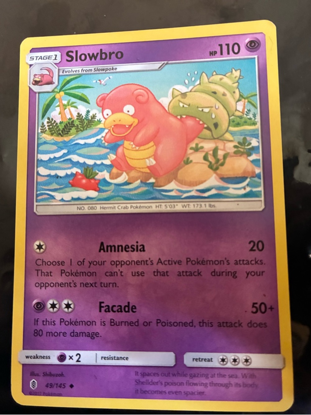 Pokemon Slowbro Trading Card - Stage 1 - 110 HP